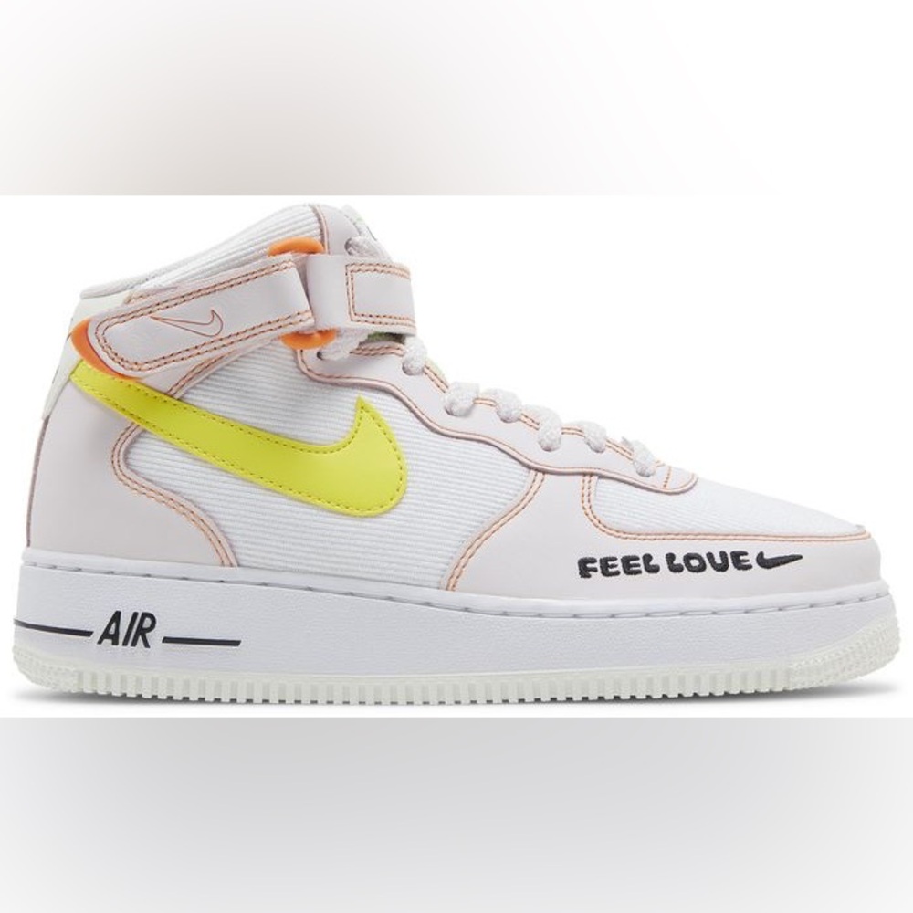 Nike. Air Force 1 '07 Mid 'Feel Love'. Size 5.